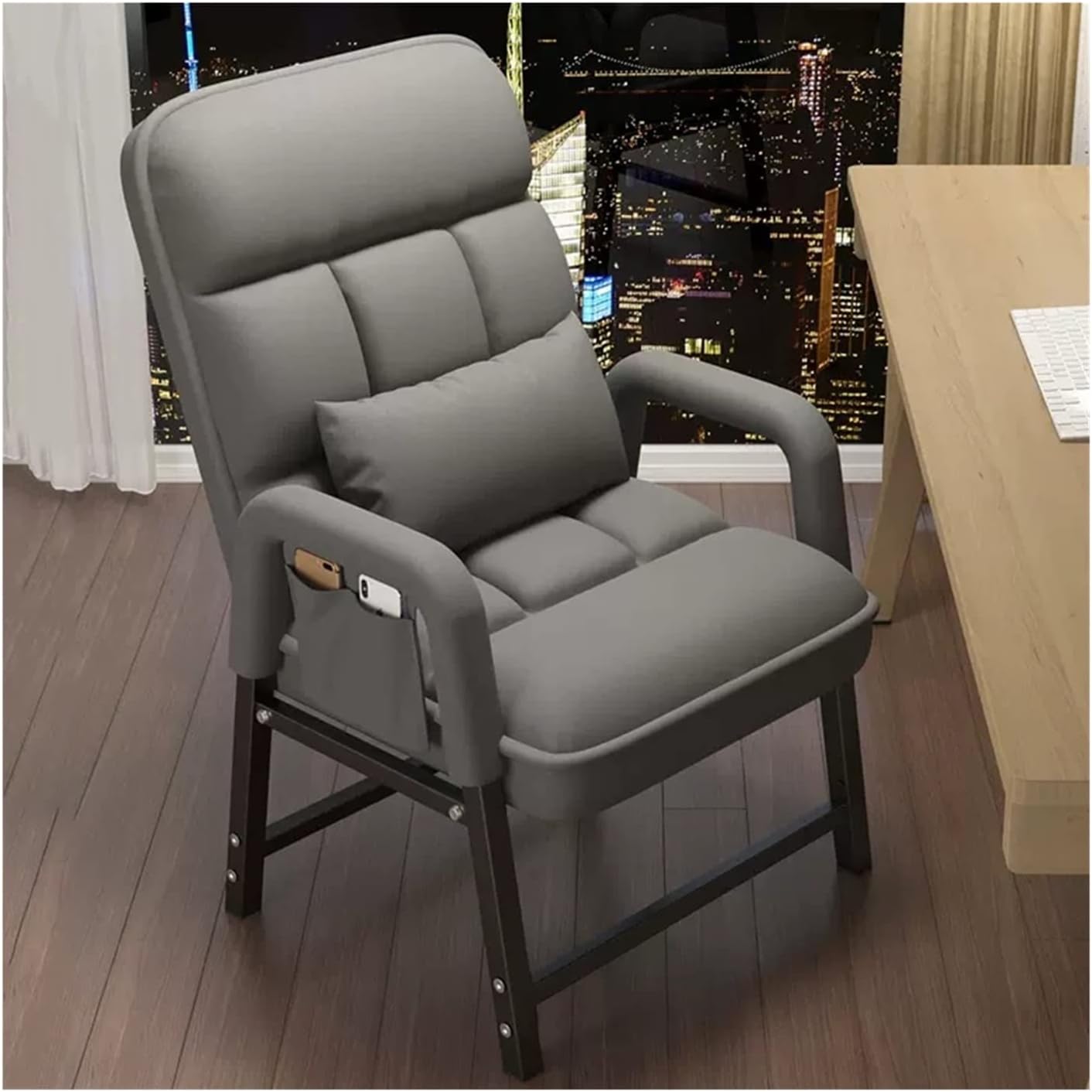 Modern Velvet Reclining Armchair - Tub Chair for Living Room & Dining Steel e Sofa Seating for Adults Ele Home Decor Accent Fur