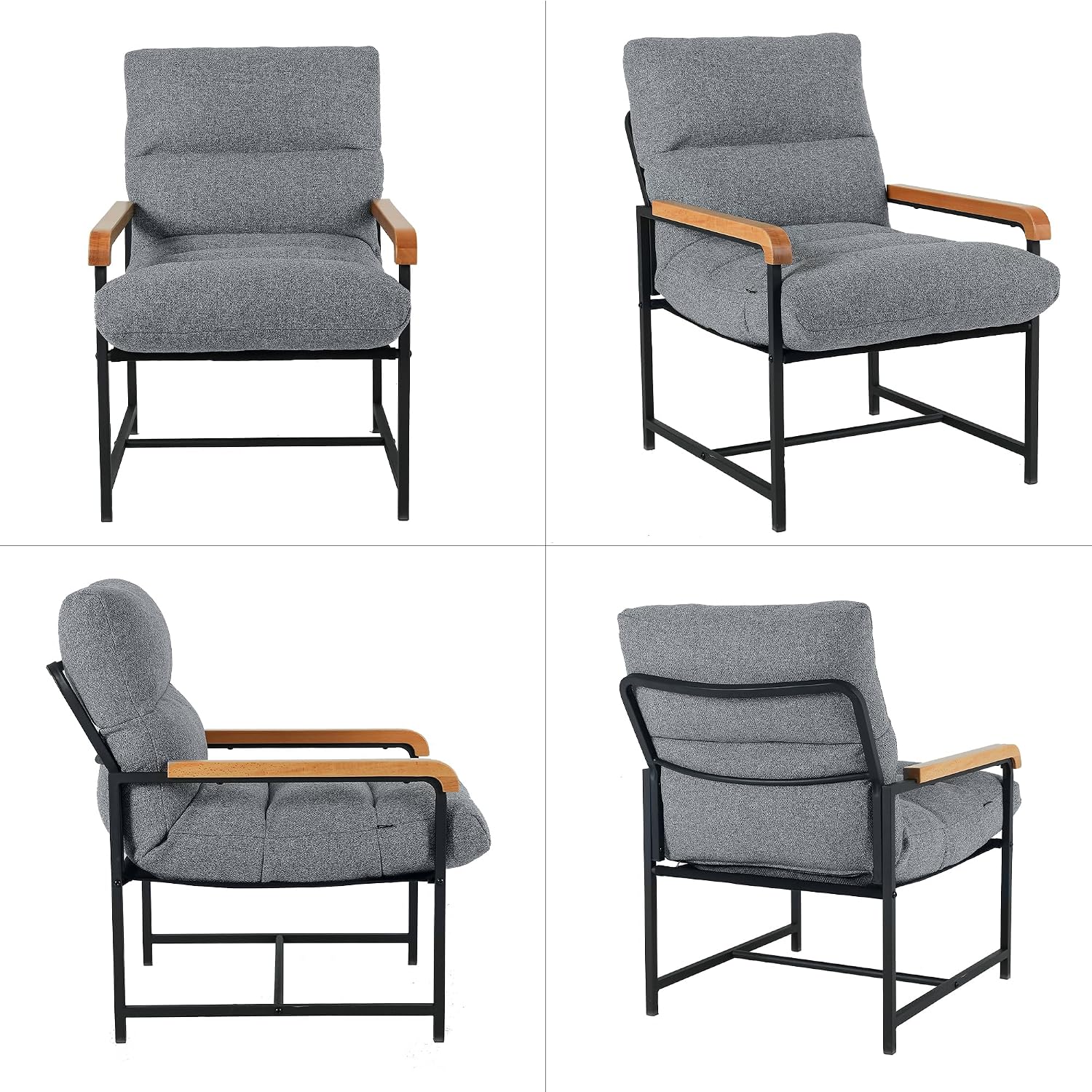 Soft Padded Armchair Cocktail Chair Single Sofa for Bedroom & Office table Upholstered Loun Chair Perfect for Leisure & Relaxat