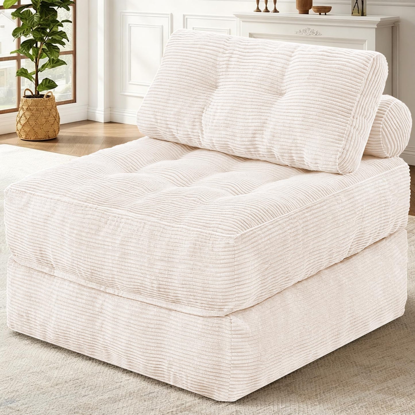 HABUTWAY Folding Sofa Bed,Convertible Sleeper Chair Bed w/2-Pillow & Handle