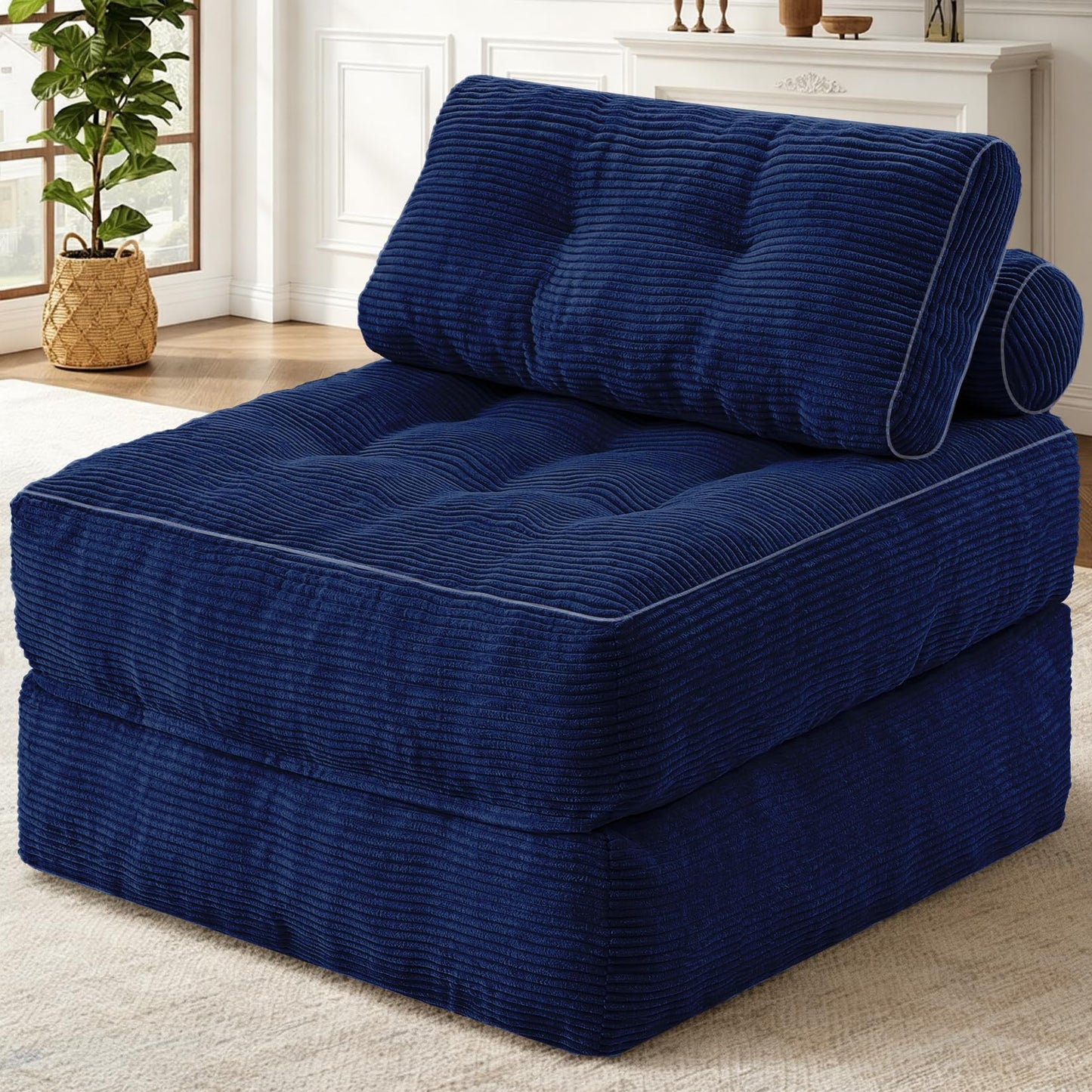 HABUTWAY Folding Sofa Bed,Convertible Sleeper Chair Bed w/2-Pillow & Handle