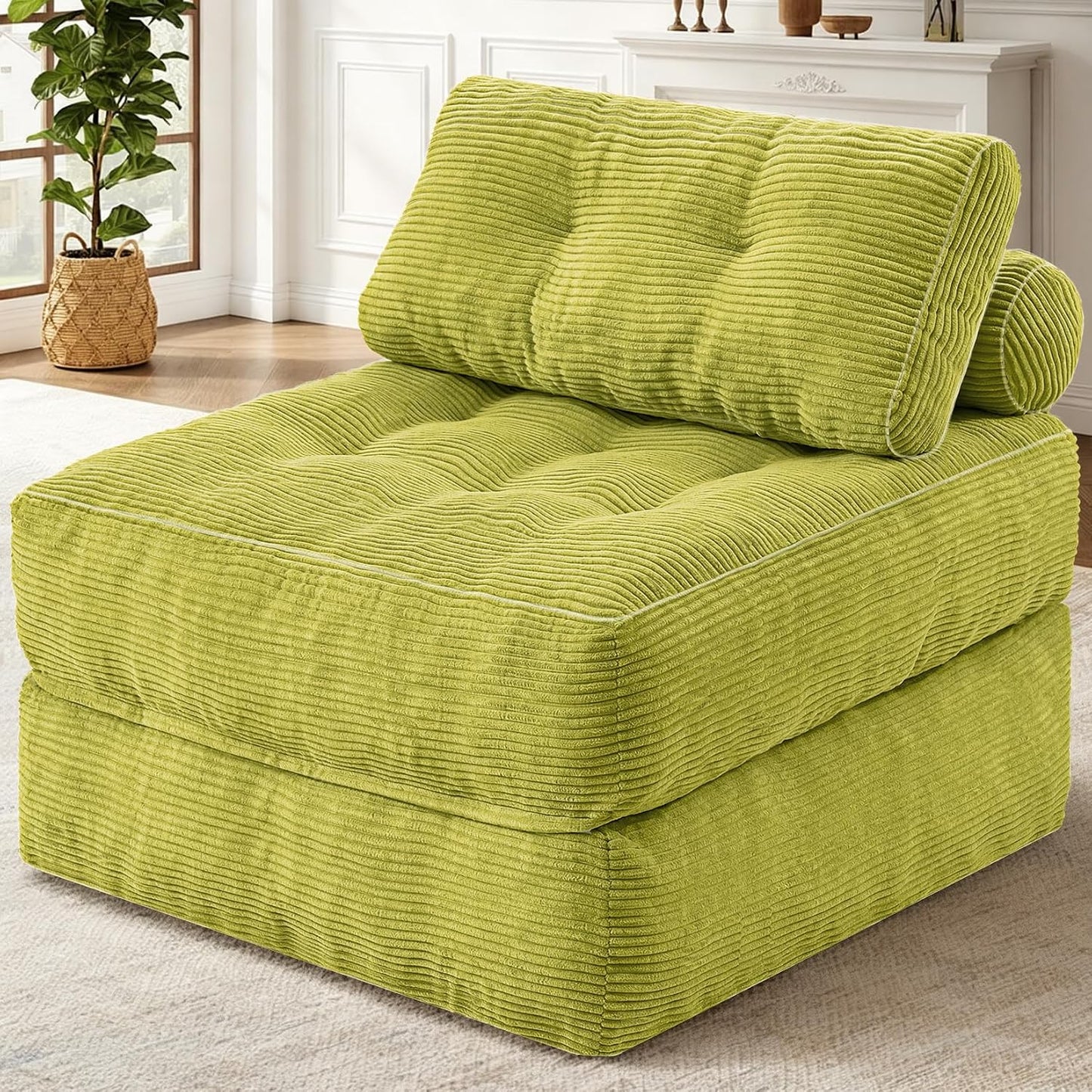 HABUTWAY Folding Sofa Bed,Convertible Sleeper Chair Bed w/2-Pillow & Handle