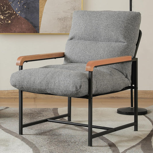 Soft Padded Armchair Cocktail Chair Single Sofa for Bedroom & Office table Upholstered Loun Chair Perfect for Leisure & Relaxat